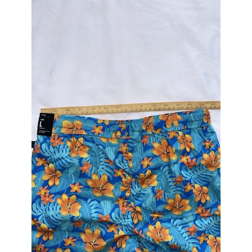 Hurley Boys Youth Size L 12-13Y Tropical Hawaiian Floral Board Shorts Swim